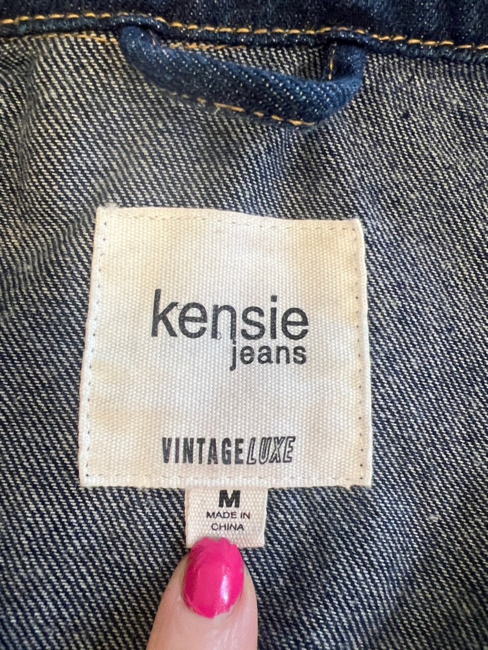 Kensie Dark Indigo Vintage Lux Denim Jacket - Picture 2 of 5